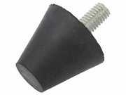 Vibrationsdæmp. gummifod - M5x10mm gevind, Ø20mm, konisk