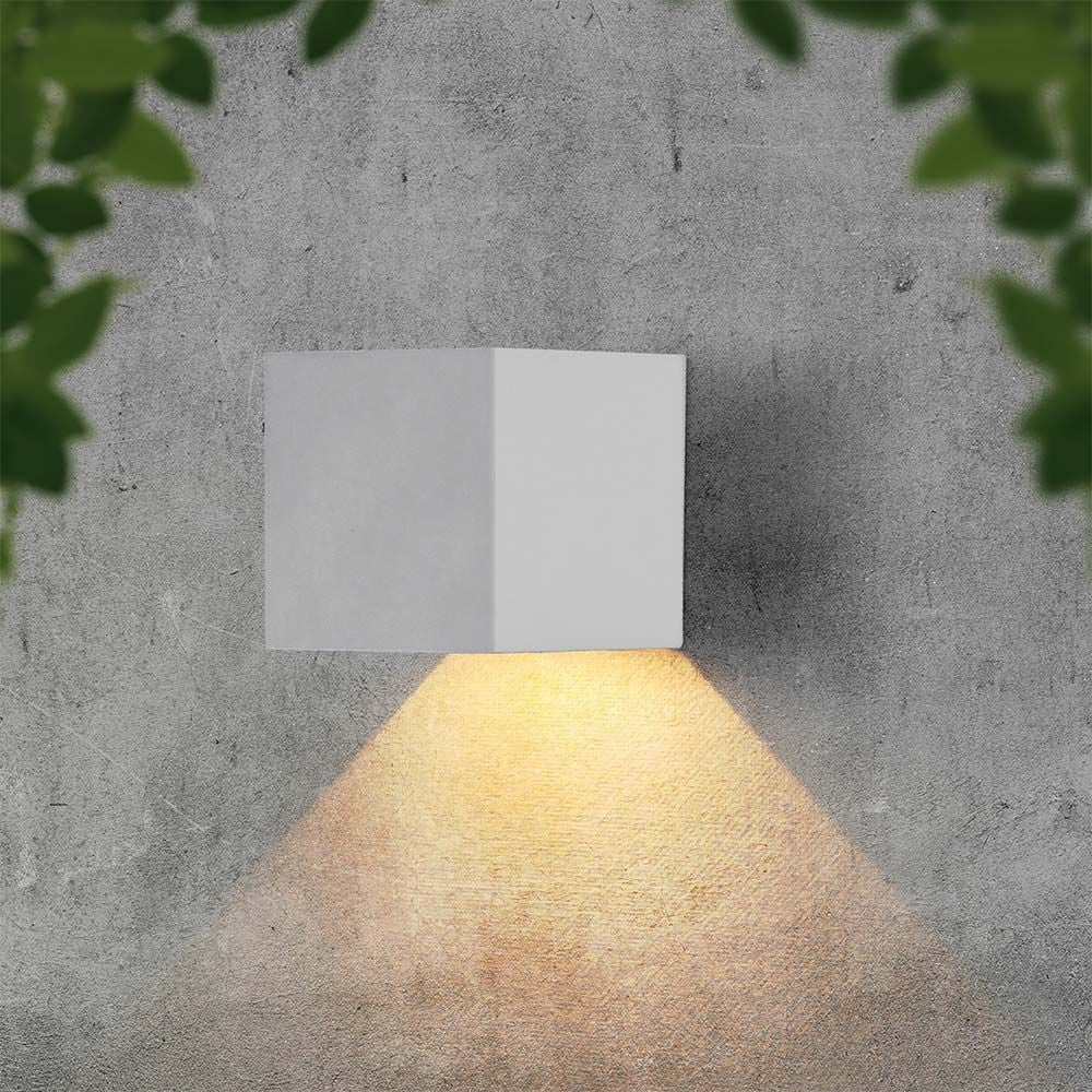 V-Tac 3W Solcelle væglampe LED - Hvid, sensor, IP65 - Effekt: 9W, 860lm, vejr- og vandtæt (IP65)