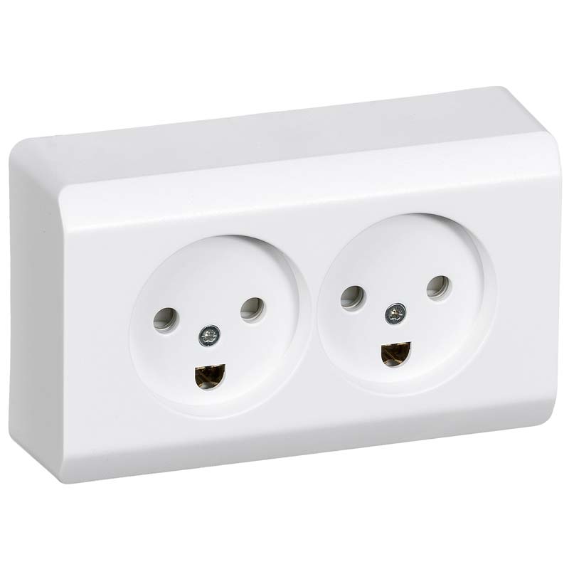 Opus 66 stikkontakt udvendig hvid