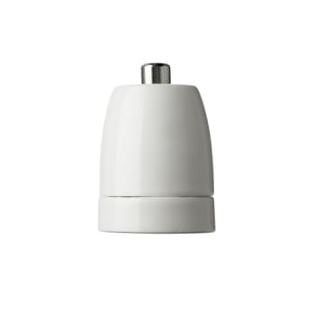 Porcelænsfatning P7 E27 Keramik Hvid