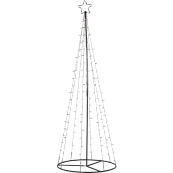 UDENDØRS lystræ med stel, stjerne og kæder 210CM