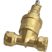 Isiflo 50 mm messing ventil med trækfaste skruekoblinger, PN16