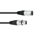 Prof. mikrofonkabel - 3pol XLR han/hun, Neutrik (1,5m)