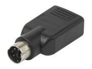 USB 2.0 adapter - A hun til PS/2 han, Sort (tastatur/mus)