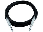 Prof. audiokabel - 2 x 6,35mm mono JACK han, Sort (10m)