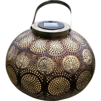 Marrakech lanterne, solcelle, Ø230, i metal