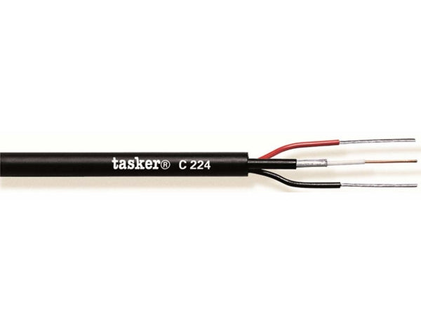 COAX kombikabel - Mini RG59 + 2 x strøm, Sort (metervare)