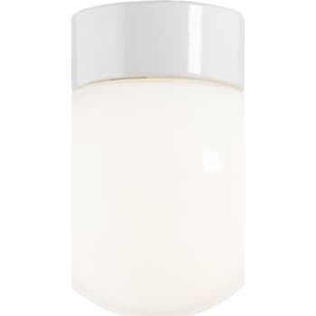 Loft- og væglampe Glob 150 lige, E27, hvid/opal, IP20
