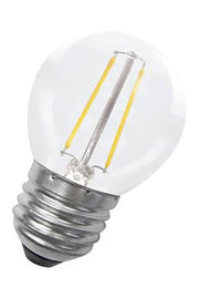 G45 Filament LED kronepære - 240V 1,8W klar, E27 sok. (2700K