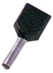 Isoleret dobbelt terminalrør sort 2x1,5mm2 L=8mm