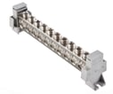 Ouneva potentiale udligningsskinne Al/Cu 2*(6-70) + 8*(6-50) mm2
