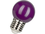 G45 LED pære - 240VAC 1W, E27 sokkel, Lilla (IP44)
