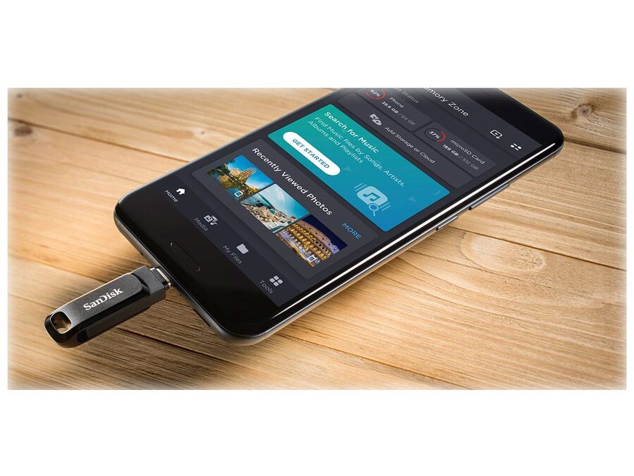 Ultra Dual Drive Go 128GB USB 3.1 Gen 1 USB-C, Sort