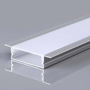 Monteringssæt med diffuser til LED-stribe - 2000x30x10mm, Sølv Hus.