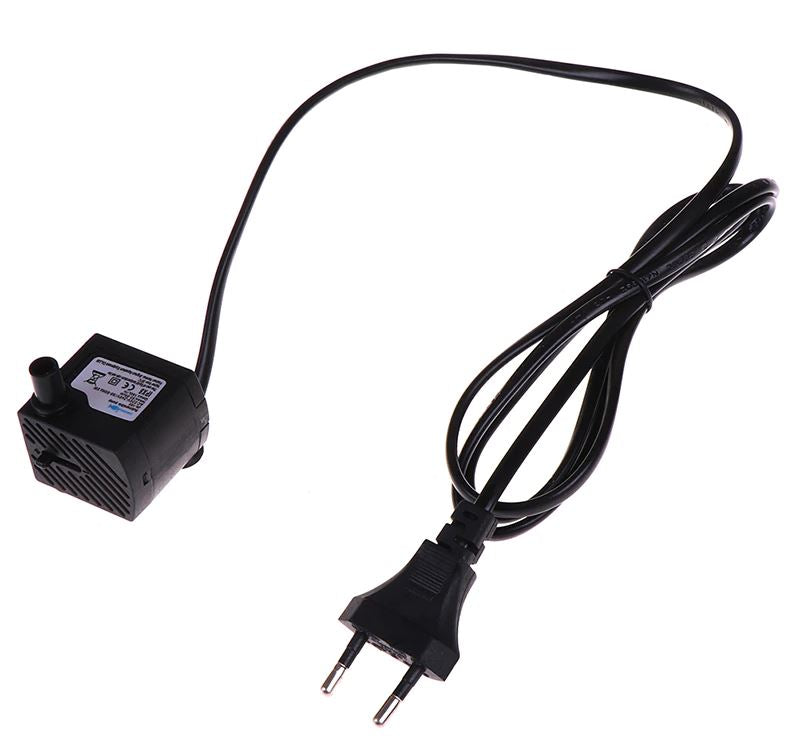 Mini vandpumpe - 230Vac / 3W (Hmaks.:50cm, Qmaks.:180L/t)
