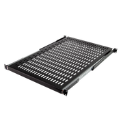 Udtrækshylde til 19" Rackskab - D:800mm, Sort
