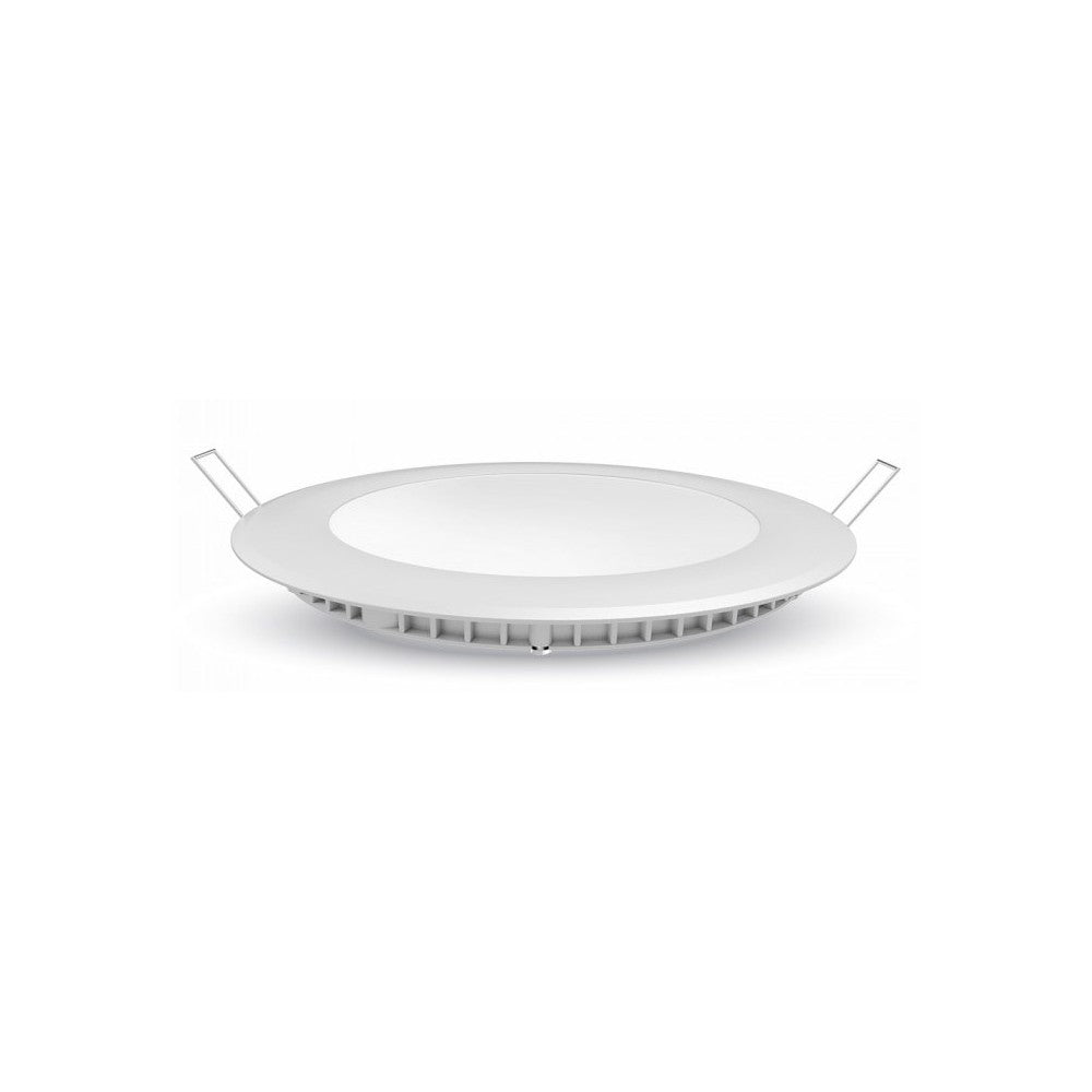 V-Tac 12W LED Indbygningspanel - Ø17 cm Hul, Erstatter 75W, 230V, 1000lm, RA80