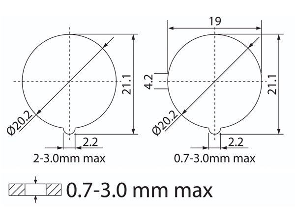 Vippekontakt - 2P OFF-ON (DPST) 20A/12Vdc Gul LED (IP65)