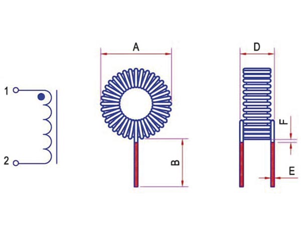 Støjspole - 100µH 0,237ohm 1A