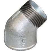 1" Galvaniseret vinkel 45° muffe/nippel