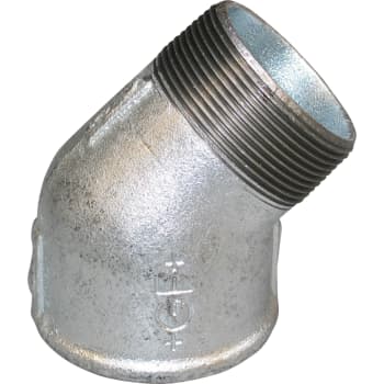1" Galvaniseret vinkel 45° muffe/nippel