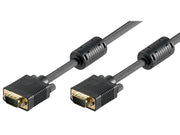 Monitorkabel - Fuld HD, SVGA, 2 x VGA han, Sort (50m)