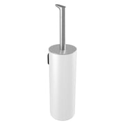 Toiletbørste, børstet stål/hvid