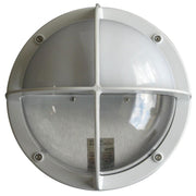 MIA skotlampe hvid E27 60W halvskærm IP44