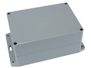 Plastkabinet m. flanger - Mørkegrå, IP65 (222x146x55mm)