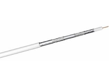 COAX antennekabel - 75ohm 5 skærm CU Hvid Ø8,2mm (metervare)