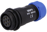 Rundstik, SP21 - 7pol hun, til Ø7-12mm kabel (IP68)