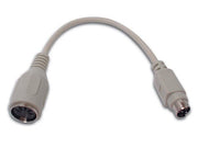 PS/2 keyboard adapter - 6P mini-DIN han til DIN hun (10cm)