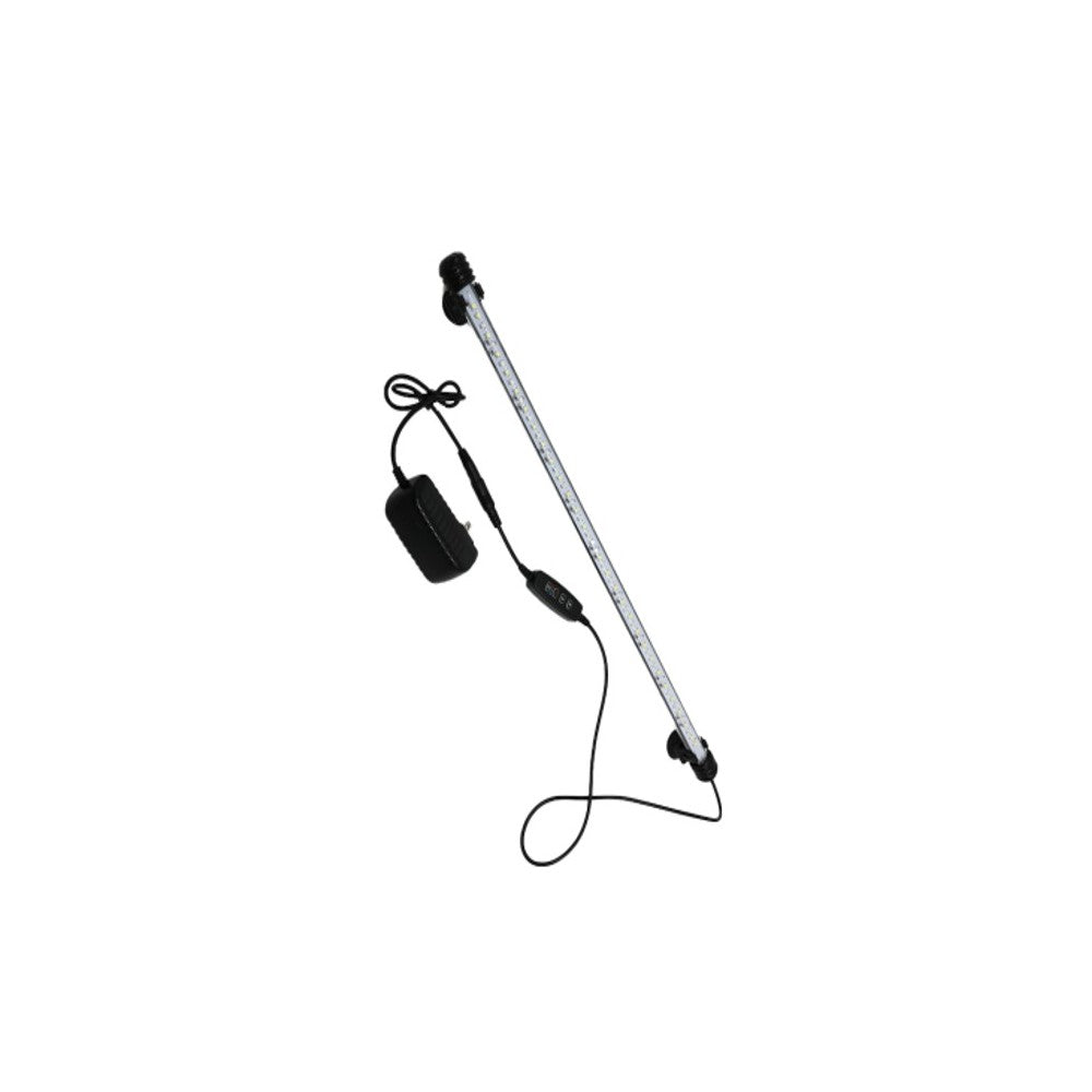 71 cm Akvarie LED Armatur - 8W, Hvid/Blå, Sugekopmontering, Vandtæt IP67