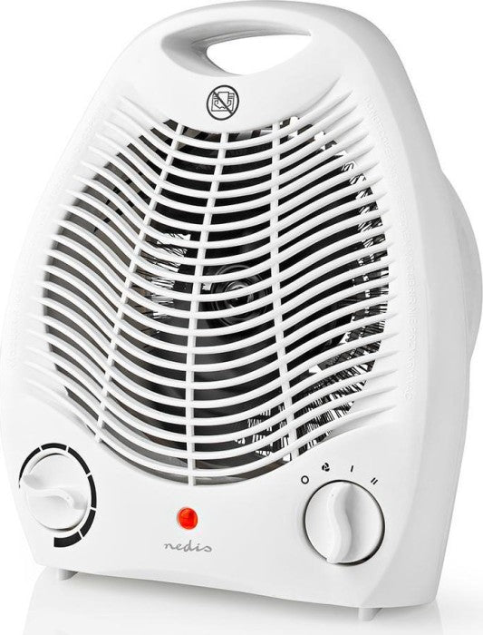 Termostatstyret el-varmeblæser/ventilator - 2000W, Hvid