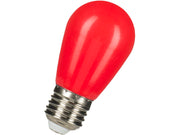 ST45 LED partypære - 230Vac 1W, E27 sokkel, RØD