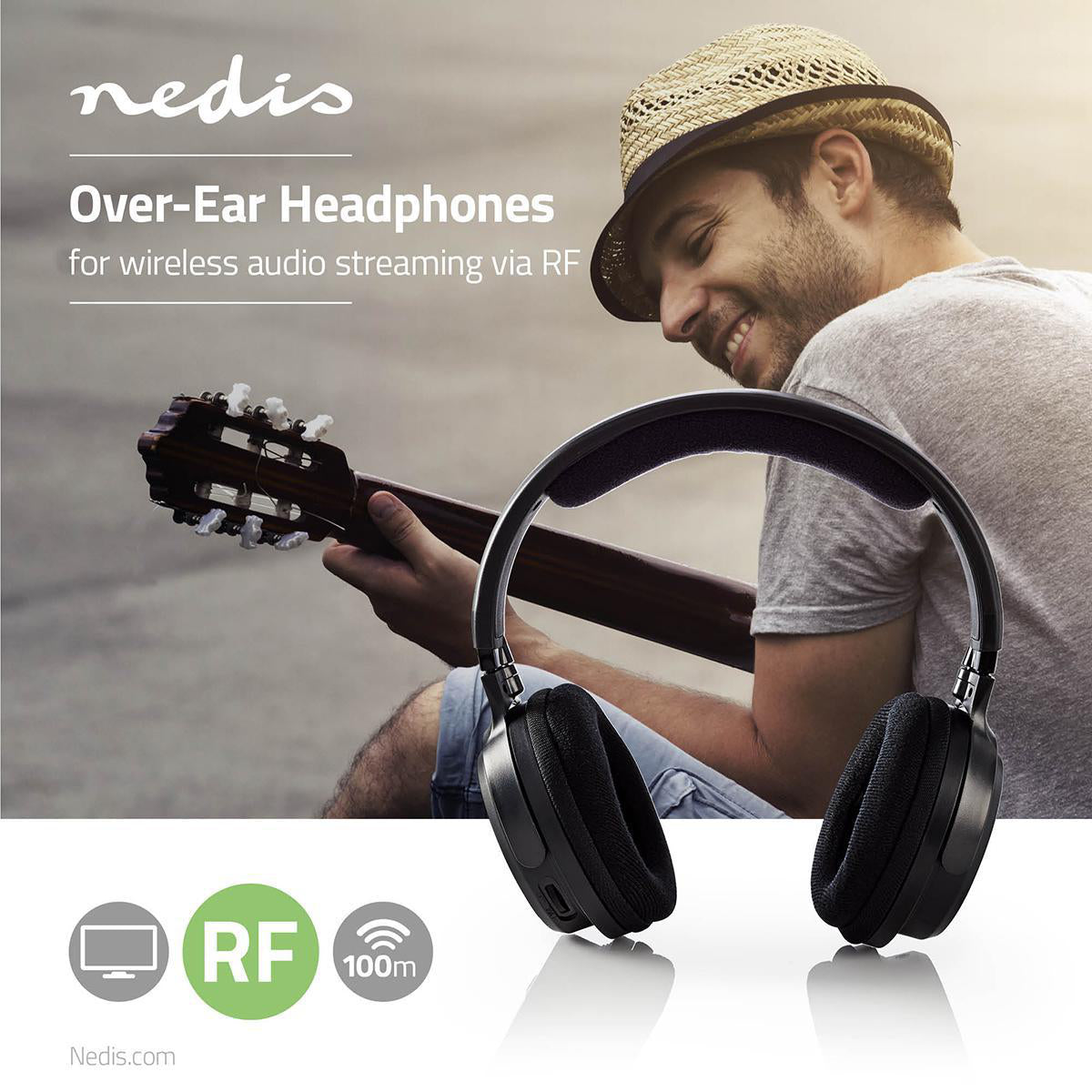 Trådløs opladelig HIFI hovedtelefon - Radiofrekvens (RF)