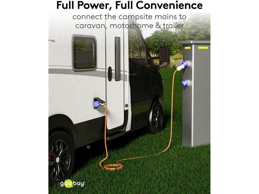 CEE adapterkabel - 3P han til 3P hun + 2 x Jord (1,5m)