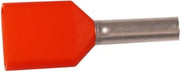 Isoleret ABIKO TWIN-terminalrør KA0,5-8ETW2 2x0,5mm2 L8 orange
