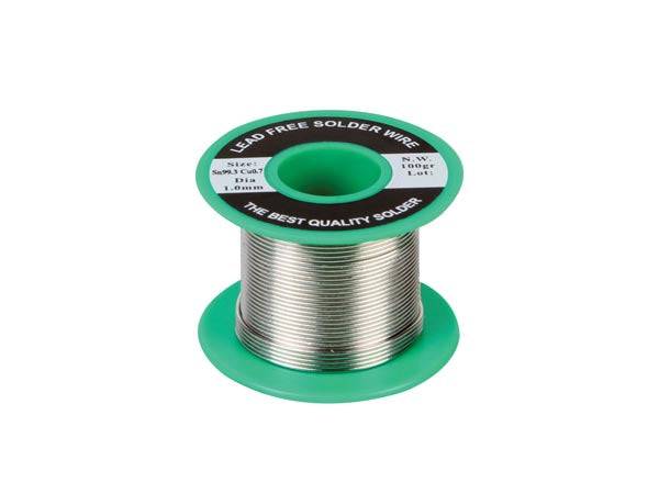 Blyfri loddetin - 99,3%Sn%  0,7%Cu, Ø1mm (100g)
