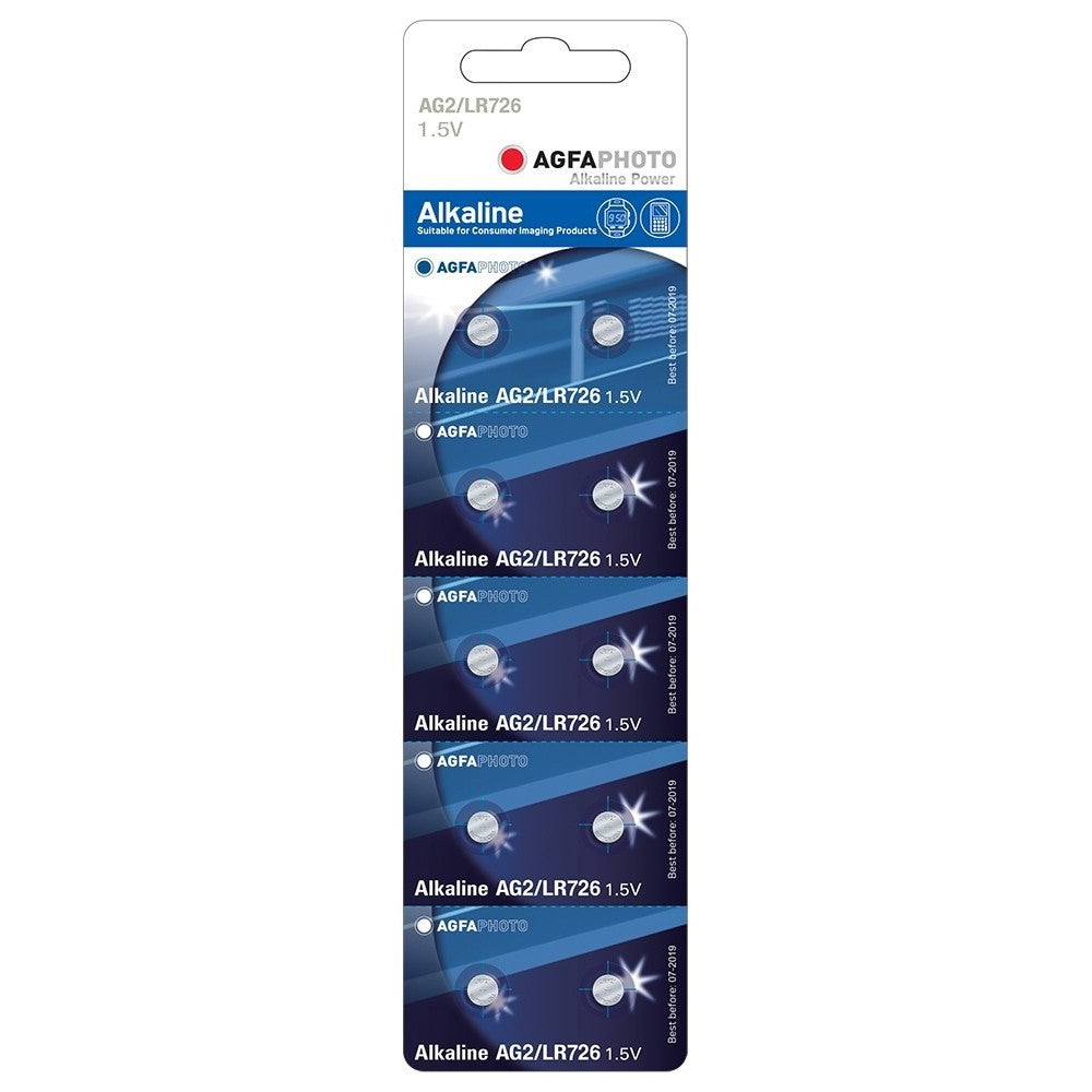 10-pak AgfaPhoto alkaline knapcellebatteri, 1,5 V