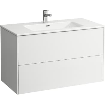 LAUFEN BASE Møbelpakke:  100 Cm Pro S Slim  2 Skuffer, Hvid