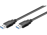 USB 3.0 SuperSpeed kabel - A han til A han, Sort (1,8m)