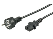 Strømkabel - CEE7/7 > C13 (IEC), Sort (2m)