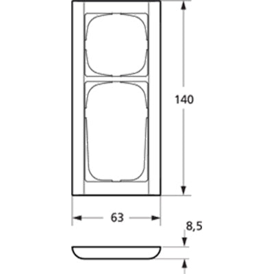 LK Fuga ramme Softline 63 2½m - koksgrå
