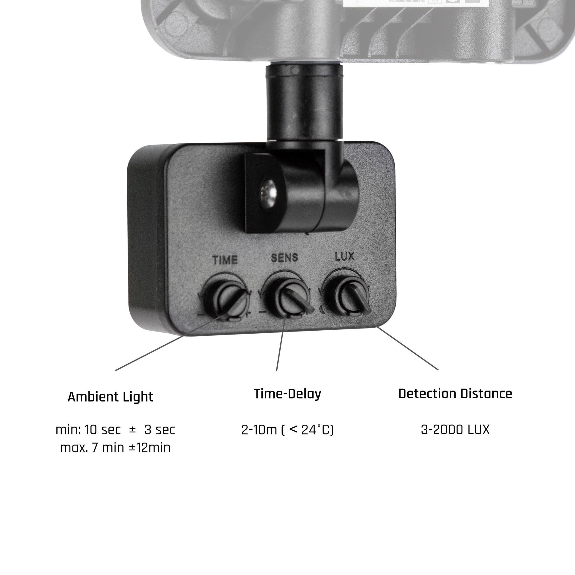 20W LED projektør m. sensor 3000K 1700 Lumen