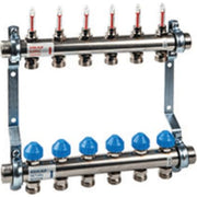 WATTS manifold 1", flowmeter, endesæt og beslag, 12 kredse