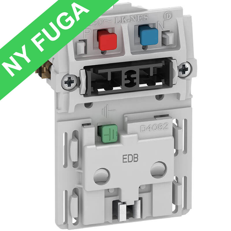 Fuga stikkontakt EDB 2-polet m/jord og afbryder