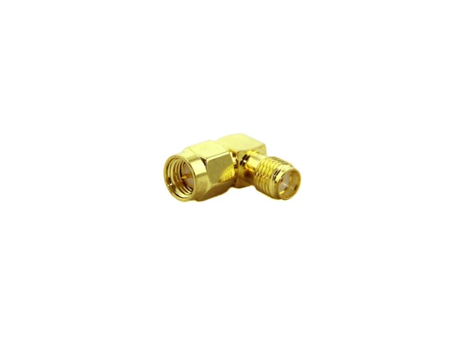 Adapter - SMA han til SMA hun 90° (1 stk.)