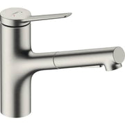 Hansgrohe Zesis M33 køkkenarmatur 150 med udtræksbruser 2jet, rustfri stål finish