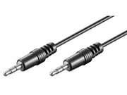 Audiokabel - 2 x 3,5mm st. JACK, ren kobber, skærmet (10m)